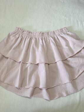 aerie Pale Pink Tiered Ruffle Mini Skirt